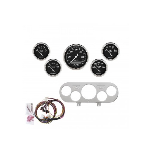AUTOMETER GAUGE 5 GAUGE DIRECT-FIT DASH KIT,NOVA 62-65,OLD TYME BLACK # 7044-OTB