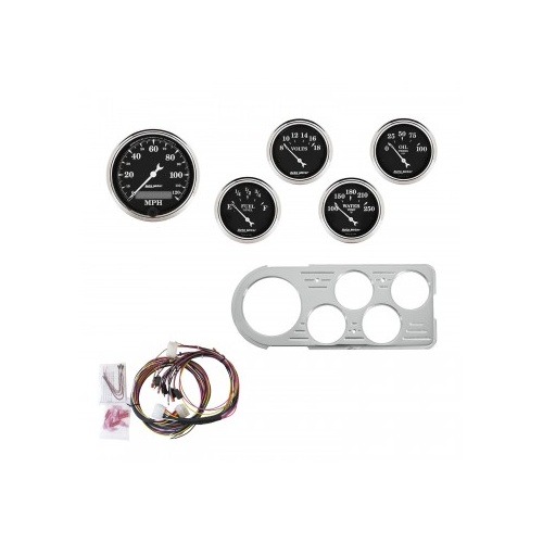 AUTOMETER 5 GAUGE DIRECT-FIT DASH KIT,FORD TRUCK 48-50,OLD TYME BLACK # 7046-OTB