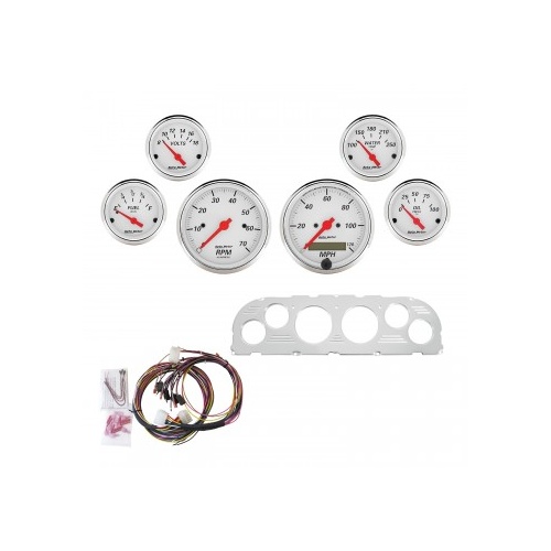 AUTOMETER 6 GAUGE DIRECT-FIT DASH KIT,CHEVY TRUCK 60-63,ARCTIC WHITE # 7047-AW