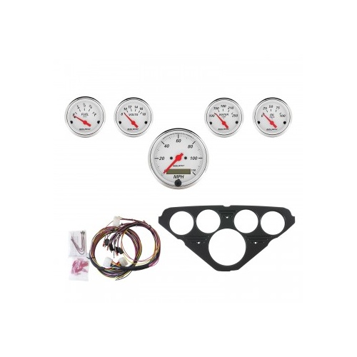 AUTOMETER 5 GAUGE DIRECT-FIT DASH KIT,CHEVY TRUCK 55-59,ARCTIC WHITE # 7049-AW