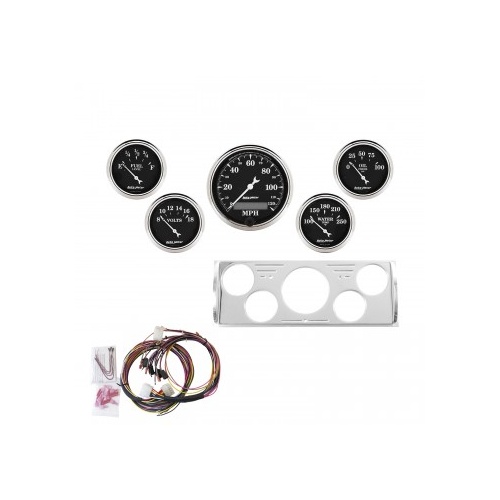 AUTOMETER 5 GAUGE DIRECT-FIT DASH KIT,CHEVY TRUCK 40-46,OLD TYME BLACK # 7057-OTB
