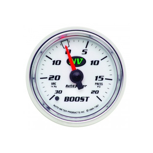 AUTOMETER GAUGE 2-1/16" BOOST/VACUUM,30 IN HG/20 PSI,MECHANICAL,NV # 7307