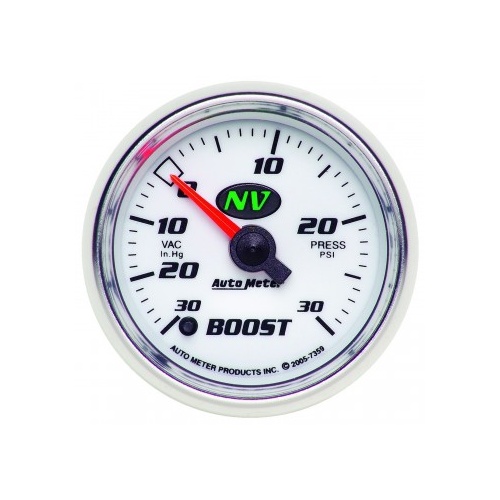 AUTOMETER GAUGE 2-1/16" BOOST/VACUUM,30 IN HG/30 PSI,STEPPER MOTOR,NV # 7359