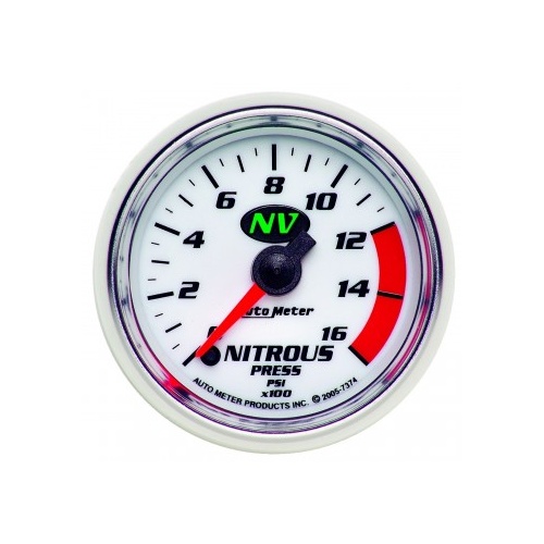 AUTOMETER GAUGE 2-1/16" NITROUS PRESSURE,0-1600 PSI,STEPPER MOTOR,NV # 7374