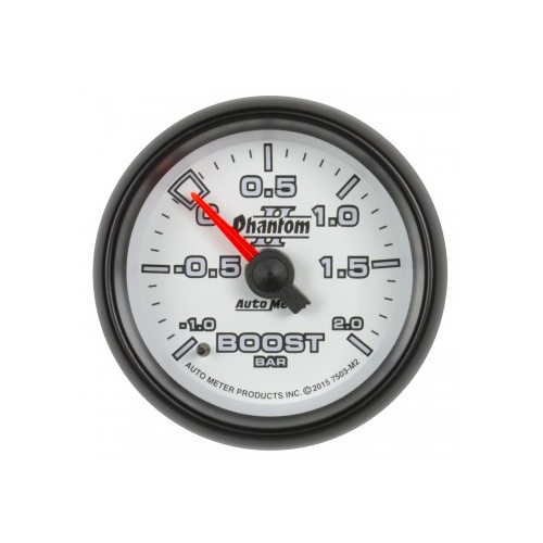 AUTOMETER GAUGE 2-1/16" BOOST-VAC,-1/+2 BAR,MECHANICAL,PHANTOM II # 7503-M2