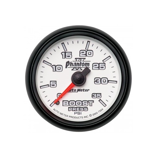 AUTOMETER GAUGE 2-1/16" BOOST,0-35 PSI,MECHANICAL,PHANTOM II # 7504
