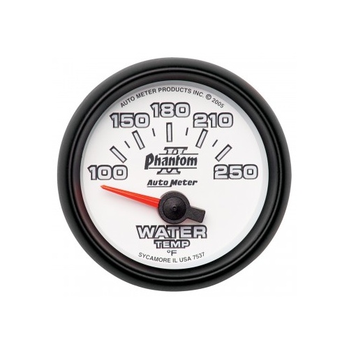 AUTOMETER GAUGE 2-1/16" WATER TEMPERATURE,100-250F,AIR-CORE,PHANTOM II # 7537