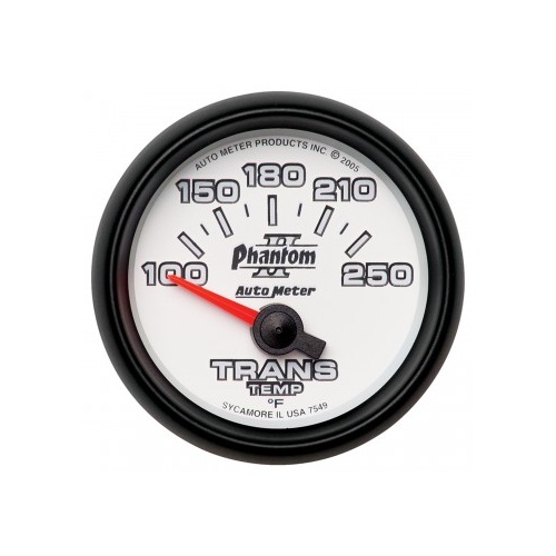 AUTOMETER GAUGE 2-1/16" TRANSMISSION TEMPERATURE,100-250F,AIR-CORE,PHANTOM II # 7549