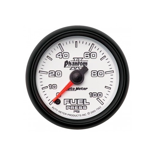 AUTOMETER GAUGE 2-1/16" FUEL PRESSURE,0-100 PSI,STEPPER MOTOR,PHANTOM II # 7563