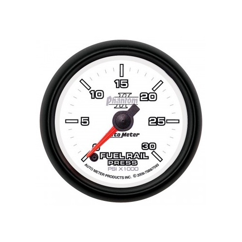 AUTOMETER GAUGE 2-1/16" FUEL RAIL PRESSURE,0-30K PSI,STEPPER MOTOR,PHANTOM II # 7586