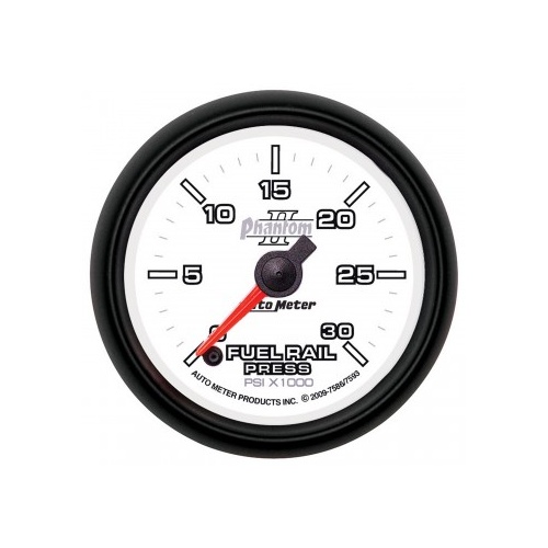 AUTOMETER GAUGE 2-1/16" FUEL RAIL PRESSURE,0-30K PSI,STEPPER MOTOR,PHANTOM II # 7593