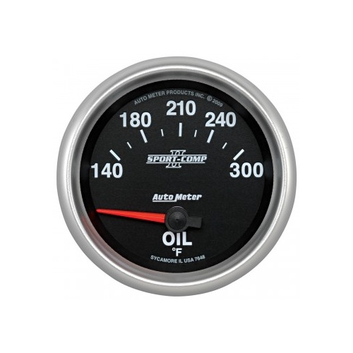 AUTOMETER GAUGE 2-5/8" OIL TEMPERATURE,140-300F,AIR-CORE,SPORT-COMP II # 7648