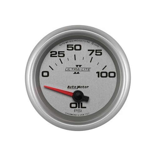 AUTOMETER GAUGE 2-5/8" OIL PRESSURE,0-100 PSI,AIR-CORE,ULTRA-LITE II # 7727