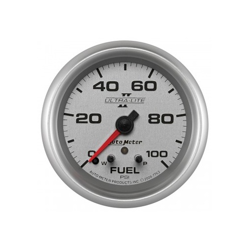 AUTOMETER GAUGE 2-5/8" FUEL PRESSURE,W/ PEAK & WARN,0-100 PSI,STEPPER MOTOR,ULTRA-LITE II # 7763