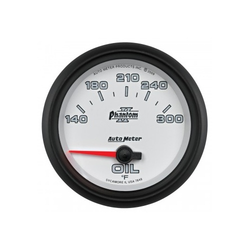 AUTOMETER GAUGE 2-5/8" OIL TEMPERATURE,140-300F,AIR-CORE,PHANTOM II # 7848