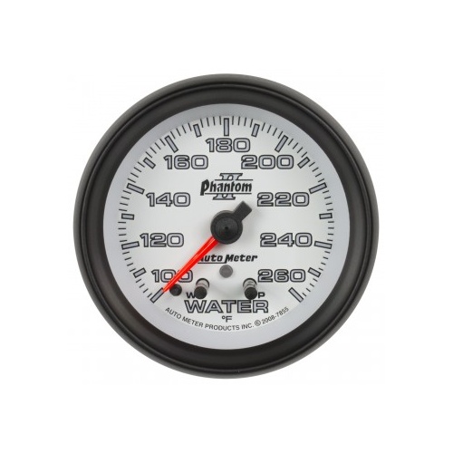 AUTOMETER GAUGE 2-5/8" WATER TEMPERATURE,W/ PEAK & WARN,100-260F,STEPPER MOTOR,PHANTOM II # 7855