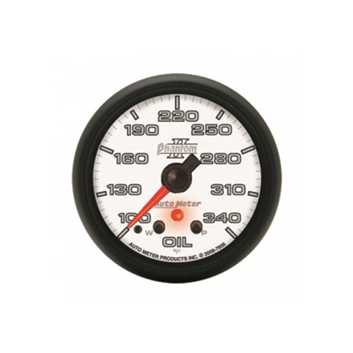 AUTOMETER GAUGE 2-5/8" OIL TEMPERATURE,W/ PEAK & WARN,100-340F,STEPPER MOTOR,PHANTOM II # 7856