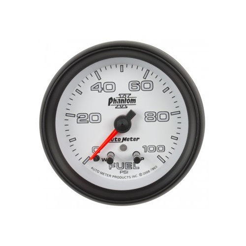 AUTOMETER GAUGE 2-5/8" FUEL PRESSURE,W/ PEAK & WARN,0-100 PSI,STEPPER MOTOR,PHANTOM II # 7863