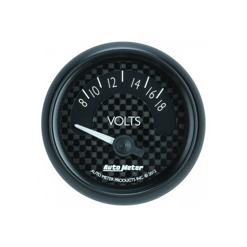AUTOMETER GAUGE 2-1/16" VOLTMETER,8-18V,AIR-CORE,GT # 8092