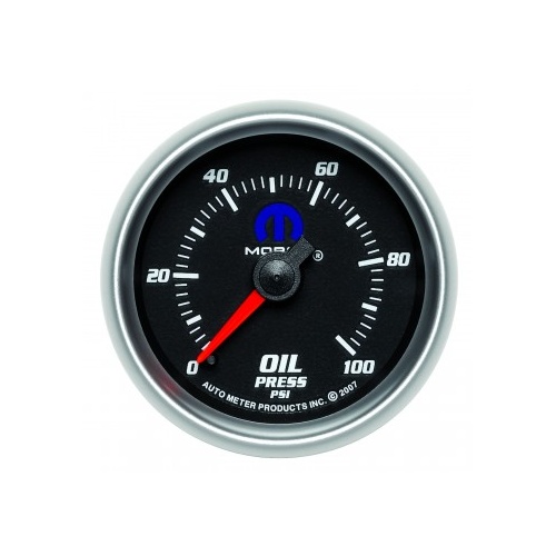 AUTOMETER GAUGE 2-1/16" OIL PRESSURE,0-100 PSI,MECHANICAL,BLACK,MOPAR # 880014