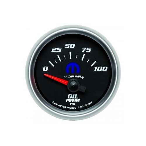 AUTOMETER GAUGE 2-1/16" OIL PRESSURE,0-100 PSI,AIR-CORE,BLACK,MOPAR # 880015
