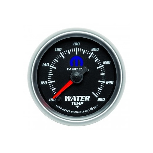 AUTOMETER GAUGE 2-1/16" WATER TEMPERATURE,100-260F,STEPPER MOTOR,BLACK,MOPAR # 880018