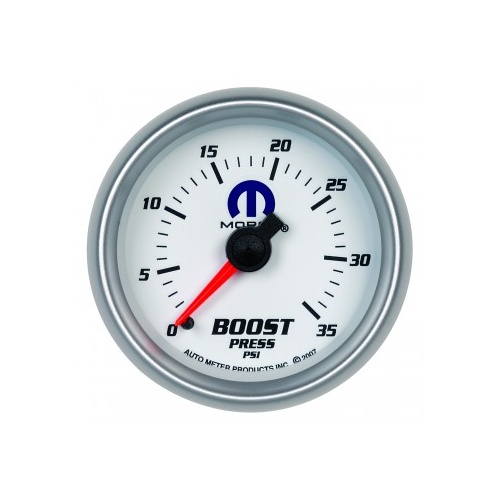 AUTOMETER GAUGE 2-1/16" BOOST,0-35 PSI,MECHANICAL,BLACK,MOPAR # 880025