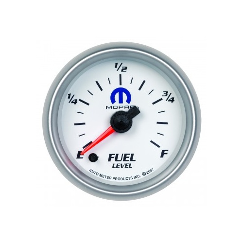 GAUGE 2-1/16" FUEL LEVEL,PROGRAMMABLE 0-280 ?,STEPPER MOTOR,WHITE,MOPAR # 880027