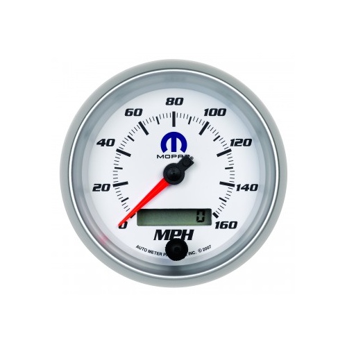 AUTOMETER GAUGE 3-3/8"" SPEEDOMETER,0-160 MPH,ELECTRIC,WHITE,MOPAR # 880036