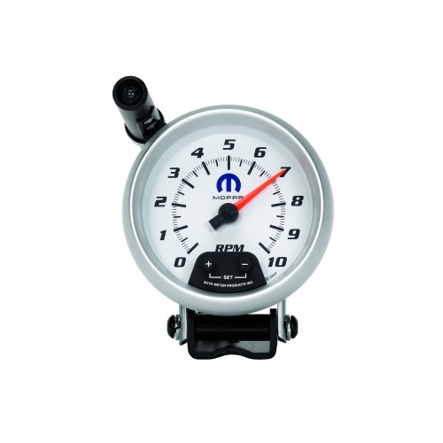 AUTOMETER GAUGE 3-3/4" PEDESTAL TACHOMETER,0-10,000 RPM,WHITE,MOPAR # 880037