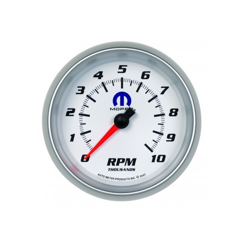 AUTOMETER GAUGE 3-3/8" IN-DASH TACHOMETER,0-10,000 RPM,WHITE,MOPAR # 880038