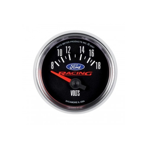 AUTOMETER GAUGE 2-1/16" VOLTMETER,8-18V,AIR-CORE,FORD RACING # 880081