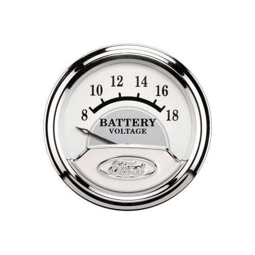 AUTOMETER GAUGE 2-1/16" VOLTMETER,8-18V,AIR-CORE,FORD MASTERPIECE # 880354