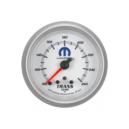 GAUGE 2-5/8" TRANSMISSION TEMP,W/ PEAK& WARN,100-260F,STEPPER MOTOR,WHITE,MOPAR # 880359