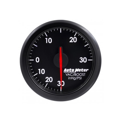 AUTOMETER GAUGE 2-1/16" BOOST/VAC,30 IN HG/30 PSI,AIR-CORE,AIRDRIVE,BLK # 9159-T