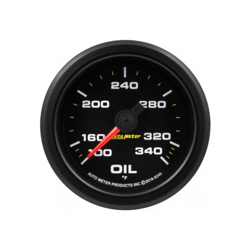 GAUGE 2 1/16",OIL TEMP,340F,STEPPER MOTOR W/PEAK& WARN,EXTREME ENVIRONMENT # 9240