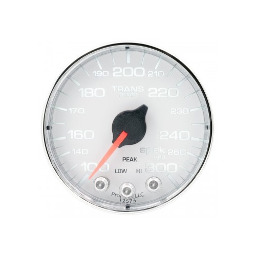 AUTOMETER GAUGE 2-1/16" TRANSMISSION TEMPERATURE,100-300F,STEPPER MOTOR,SPEK-PRO,WHITE DIAL,CHROME BEZEL,FLAT ANTIGLARE LENS # P342118