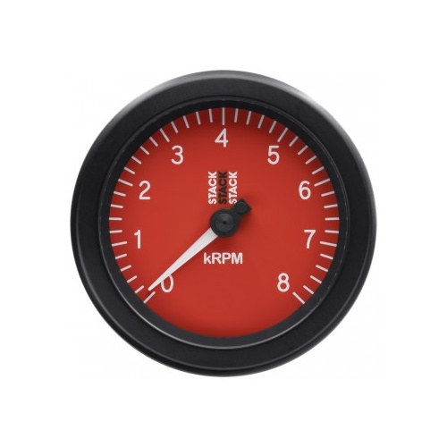 AUTOMETER GAUGE TACHOMETER,SPORT,88MM,RED,0-8K RPM # ST100-08R
