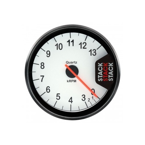 AUTOMETER GAUGE TACHOMETER,CLUBMAN,80MM,WHITE,0-3-13K RPM # ST200-0313W