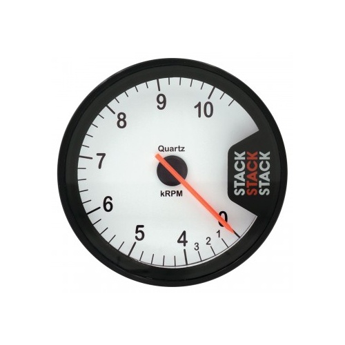 AUTOMETER GAUGE TACHOMETER,CLUBMAN,80MM,WHITE,0-4-10.5K RPM # ST200-04105W