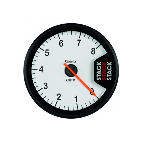 AUTOMETER GAUGE TACHOMETER,CLUBMAN,80MM,WHITE,0-8K RPM # ST200-08W
