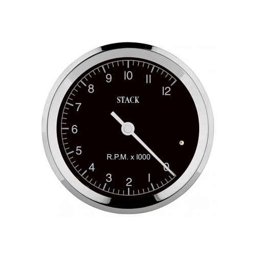 AUTOMETER GAUGE TACHOMETER,CLASSIC,80MM,BLACK,0-12K RPM # ST200C-012