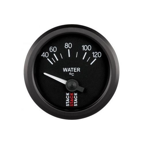 AUTOMETER GAUGE WATER TEMP,ELECTRIC,52MM,BLK,40-120C,M10 MALE # ST3207
