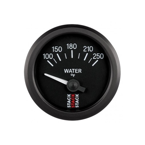 AUTOMETER GAUGE WATER TEMP,ELECTRIC,52MM,BLK,100-250F,AIR-CORE,1/8" NPTF # ST3208