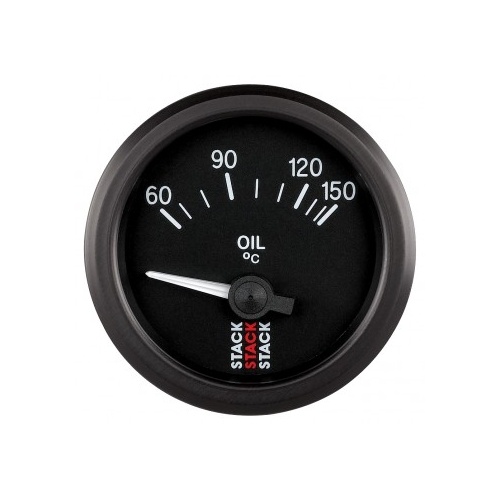 AUTOMETER GAUGE OIL TEMP,ELECTRIC,52MM,BLK,60-150C,AIR-CORE,M10 MALE # ST3209