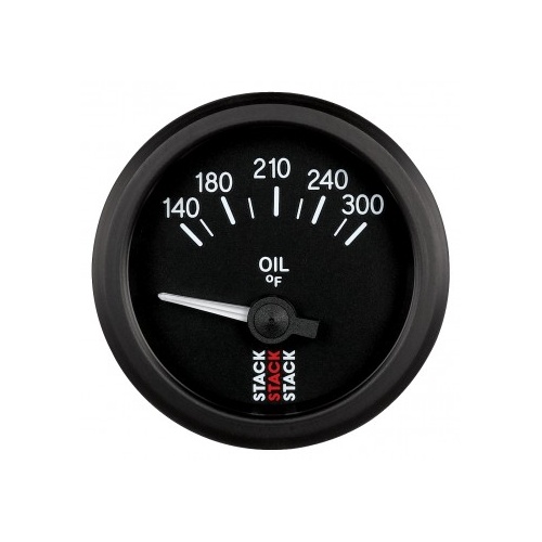 AUTOMETER GAUGE OIL TEMP,ELECTRIC,52MM,BLK,140-300F,AIR-CORE,1/8" NPTF # ST3210