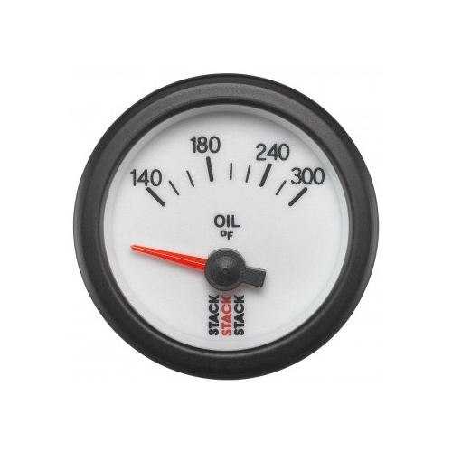 AUTOMETER GAUGE OIL TEMP,ELECTRIC,52MM,WHT,140-300F,AIR-CORE,1/8" NPTF # ST3260