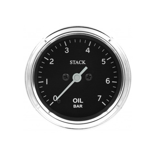 AUTOMETER GAUGE OIL PRESS,PRO STEPPER MOTOR,52MM,CLASSIC,0-7 BAR,M10 MALE # ST3301C