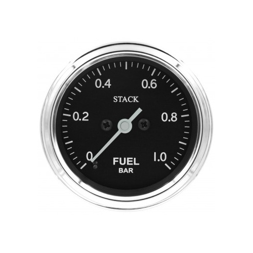 AUTOMETER GAUGE FUEL PRESS,PRO STEPPER MOTOR,52MM,CLASSIC,0-1 BAR,M10 MALE # ST3303C