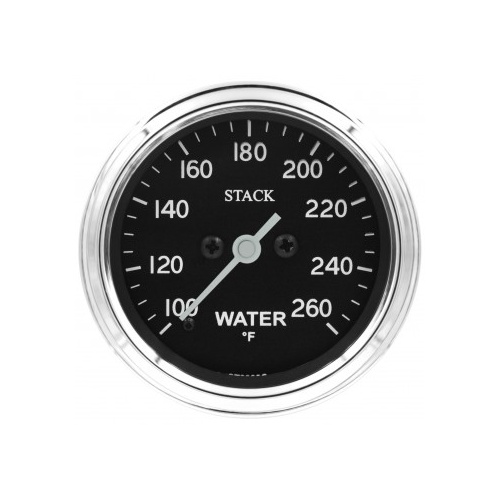 AUTOMETER GAUGE WATER TEMP,PRO STEPPER MOTOR,52MM,CLASSIC,100-260ºF,1/8" NPTF MALE # ST3308C
